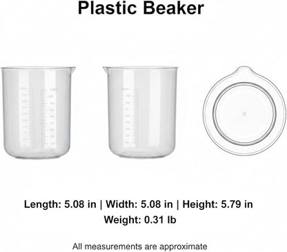 1000mL Shatter-Resistant Plastic Beaker - Image 7