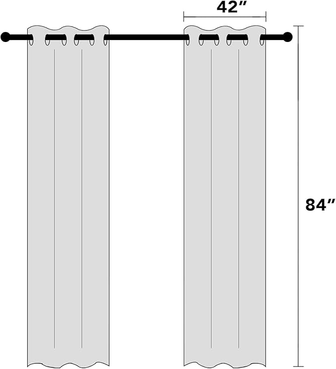 PrinceDeco Blackout Curtains 84 Inches Length 2 Panels Set 100% Blackout Curtains for Bedroom Living Room, Nursery, Office,Solid Linen Textured Curtains with White Liner,Blue Sapphire,42" W x 84" L