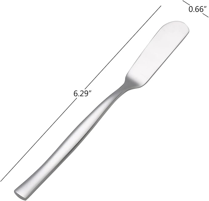 Stainless Steel Butter Knife Set of 12, Spreader Knives - Image 2