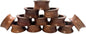 Napkin Holder Set of 12 Handmade Acacia Wood Dining Table Napkin Ring Classic by ARNCRAFT