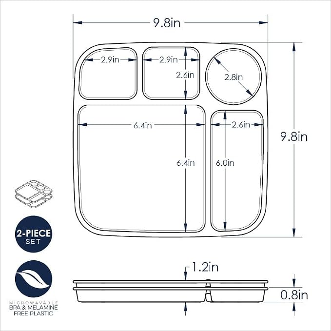 Nordic Ware Divided Meal Tray, Microwave Safe Polypropylene - Image 8
