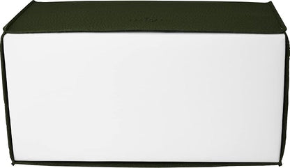 Carrotez Tissue Box Cover, [Refined] Modern PU Leather Rectangular Tissue Box Holder - Decorative Holder/Organizer for Bathroom Vanity Countertop, Night Stands, Office Desk 9.5"X5"X5" - Khaki