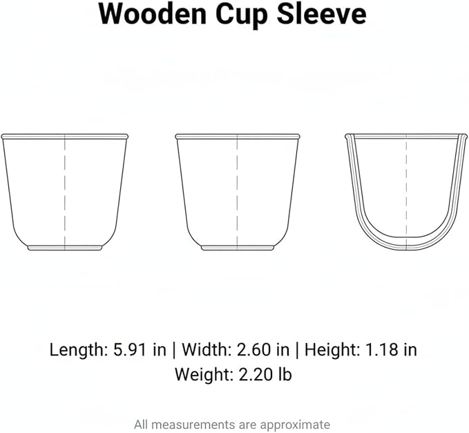 Office Desk & Home Coffee Station Accessory, Wooden Cup Sleeve - Image 7