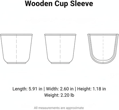 Office Desk & Home Coffee Station Accessory, Wooden Cup Sleeve - Image 7