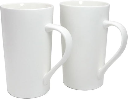 20 OZ Simple Pure White Mug Plain Large Tall White Ceramic Milk Tea Coffee Mug by Momugs