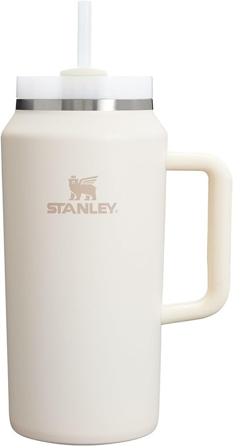 STANLEY Quencher H2.0 Flow State Tumbler, 64 oz, Cream 2.0 | Handle and Straw | by Unknown