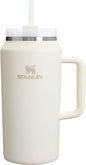 STANLEY Quencher H2.0 Flow State Tumbler, 64 oz, Cream 2.0 | Handle and Straw | by Unknown
