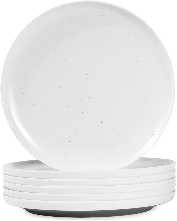 Webbylee 10.25" Melamine Dinner Plates Set of 6 | Durable Serving Dishes Perfect by Webbylee