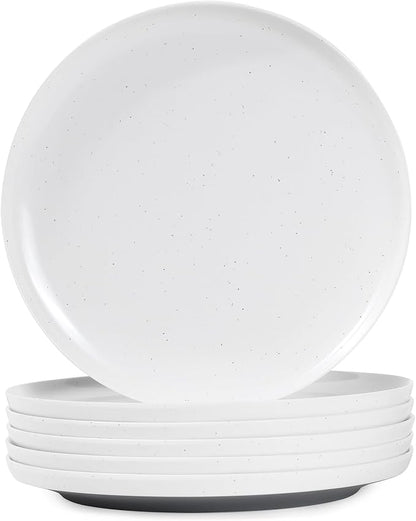 Webbylee 10.25" Melamine Dinner Plates Set of 6 | Durable Serving Dishes Perfect by Webbylee