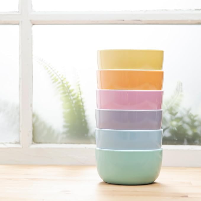 Set of 6 Small ColorPop Melamine Bowls by bzyoo