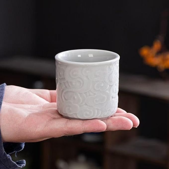 Ceramic Espresso Cups Set of 2-3oz Demitasse Cups - Image 3
