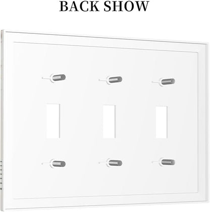 Light Switch Cover Mid Century Boho Sun Beige Minimalist Abstract 3 Gang Wall Plate Triple Light Switch Plate Toggle Decorative Outlet Covers Electrical Switchplate for Bathroom Bedroom Decor