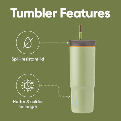 Owala Tumbler Stainless Steel Water Bottle 24 oz Brave Adventures | 2-in-1 - Image 3