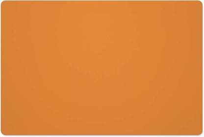 Silicone Placemats, Food-Grade Non-Slip Waterproof, Dining, Stain Resistant, Countertop Protector, Kitchen Counter Mat, Heat Resistant, Baking mat Dishwasher Safe (23.6"×15.7"-1pack, Orange)