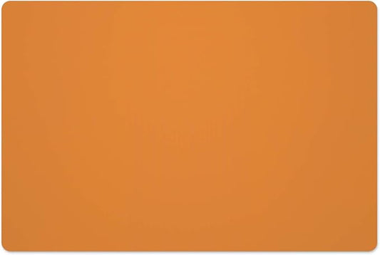 Silicone Placemats, Food-Grade Non-Slip Waterproof, Dining, Stain Resistant, Countertop Protector, Kitchen Counter Mat, Heat Resistant, Baking mat Dishwasher Safe (23.6"×15.7"-1pack, Orange)