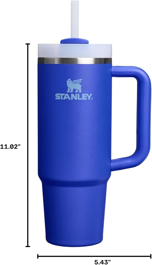STANLEY Quencher H2.0 Flow State Tumbler, 30 oz, Cobalt | Handle and Straw | - Image 12