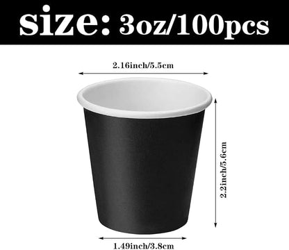 100 Pack 3 oz Disposable Paper Cups, Small Paper Cups - Image 2