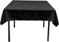 LA Linen Polyester Poplin Washable Square Tablecloth, Stain and Wrinkle Resistant Table Cover 58x58, Fabric Table Cloth for Dinning, Kitchen, Party, Holiday 58 by 58-Inch, Black