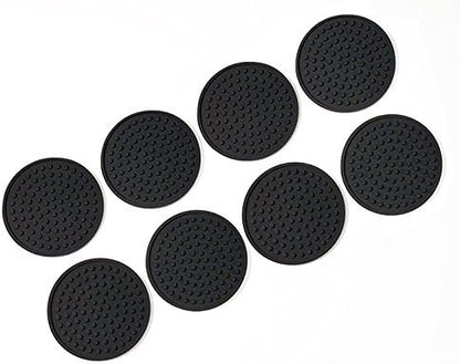 Better Kitchen Products 8 Piece Silicone Coaster Set, Black