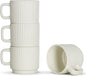 Stackable Coffee Mugs Set of 4, 7 OZ Espresso Ceramics Cups by SHOWFULL