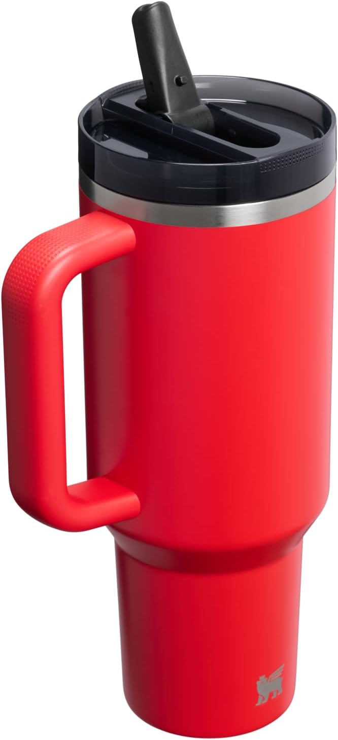 STANLEY Quencher ProTour Flipstraw Tumbler, 40 oz, Chili Black | Built-In Straw - Image 3