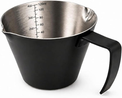 2Pc Espresso Measuring Cups, Double Spouts Stainless Steel, 4.06OZ | Silver 1pc - Image 8