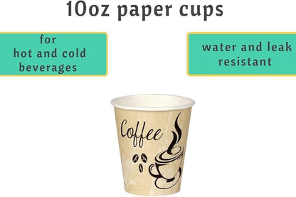 Disposable Coffee Cups, To Go Paper Hot Cups, Classic Design - Image 4