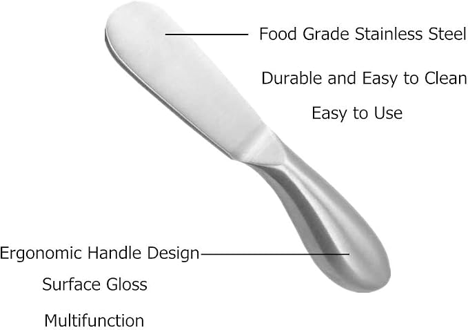 4 Pcs Stainless Steel Cheese and Butter Spreader Knives Set | Charcuterie - Image 3