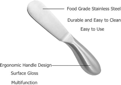 4 Pcs Stainless Steel Cheese and Butter Spreader Knives Set | Charcuterie - Image 3