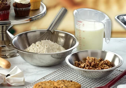 Winco 4 qt Stainless Steel Mixing Bowl | Dishwasher safe, Heavy-duty, - Image 3