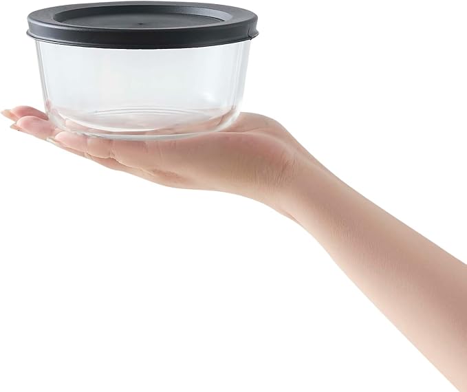 12-Piece Glass Food Storage Containers Set | 2-Cup, Leakproof | Microwave - Image 2