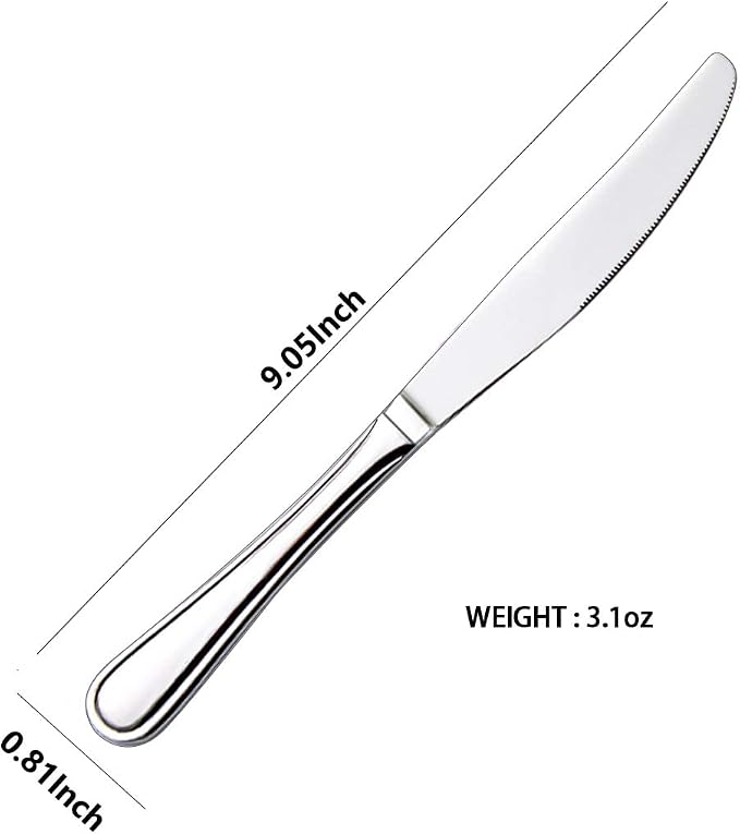 Dinner knife 4 Pieces Stainless Steel Butter Knife Set - Image 2
