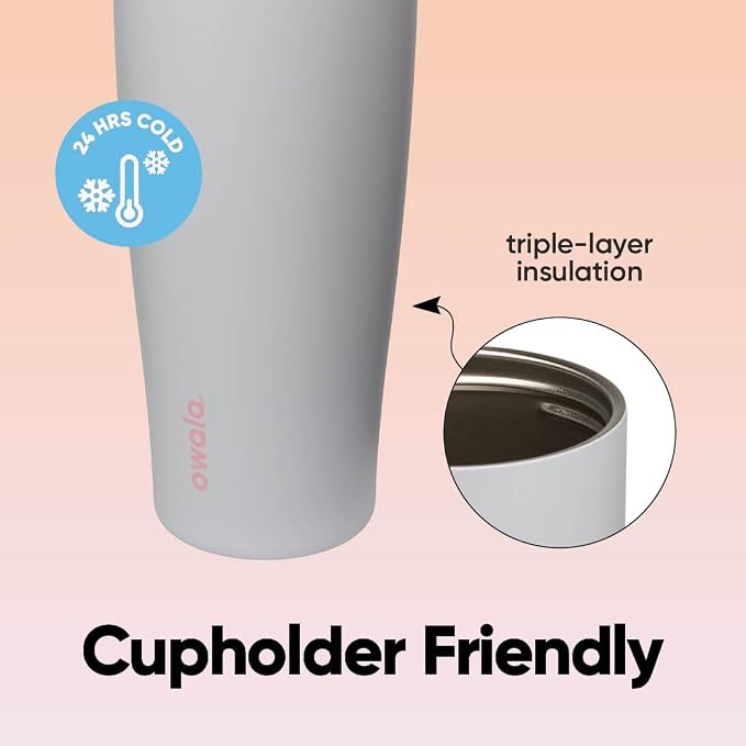 Owala FreeSip Tumbler Stainless Steel Water Bottle 40 oz Beach House | - Image 6