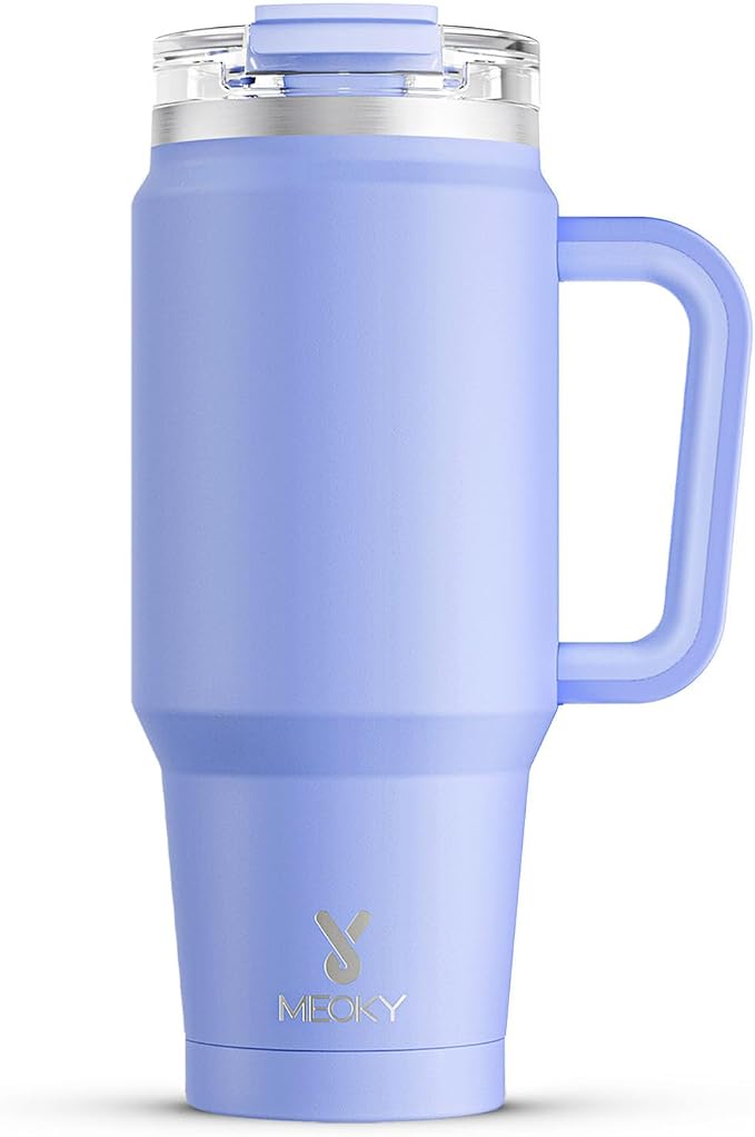 Meoky 32 oz Tumbler with Handle, Insulated Tumbler with Lid and Straw, by MEOKY