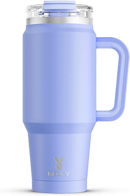 Meoky 32 oz Tumbler with Handle, Insulated Tumbler with Lid and Straw, by MEOKY