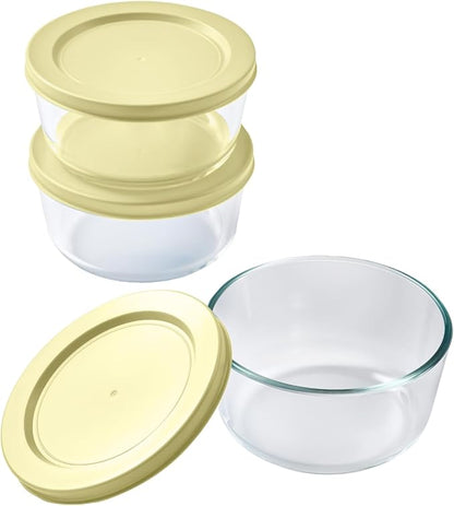 6-Piece Glass Food Storage Containers Set | 2-Cup, Leakproof | Microwave - Image 3