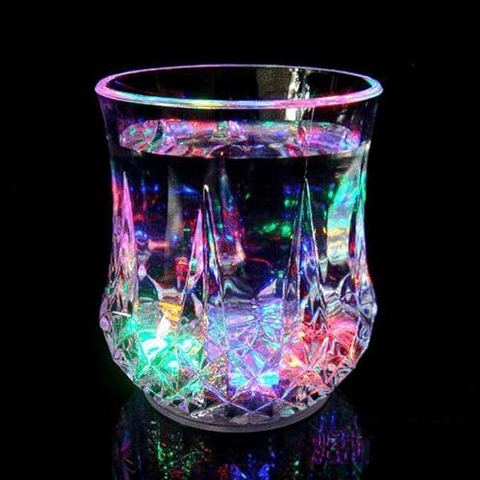 Flash Light Up Cups Glowing LED Beer Wine Whisky Liquor Crystal Glasses Tumbler by Unknown