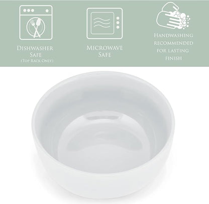 Elanze Designs Bistro Glossy Ceramic 6.5 inch Dinnerware Bowls Set of 4 - Image 2