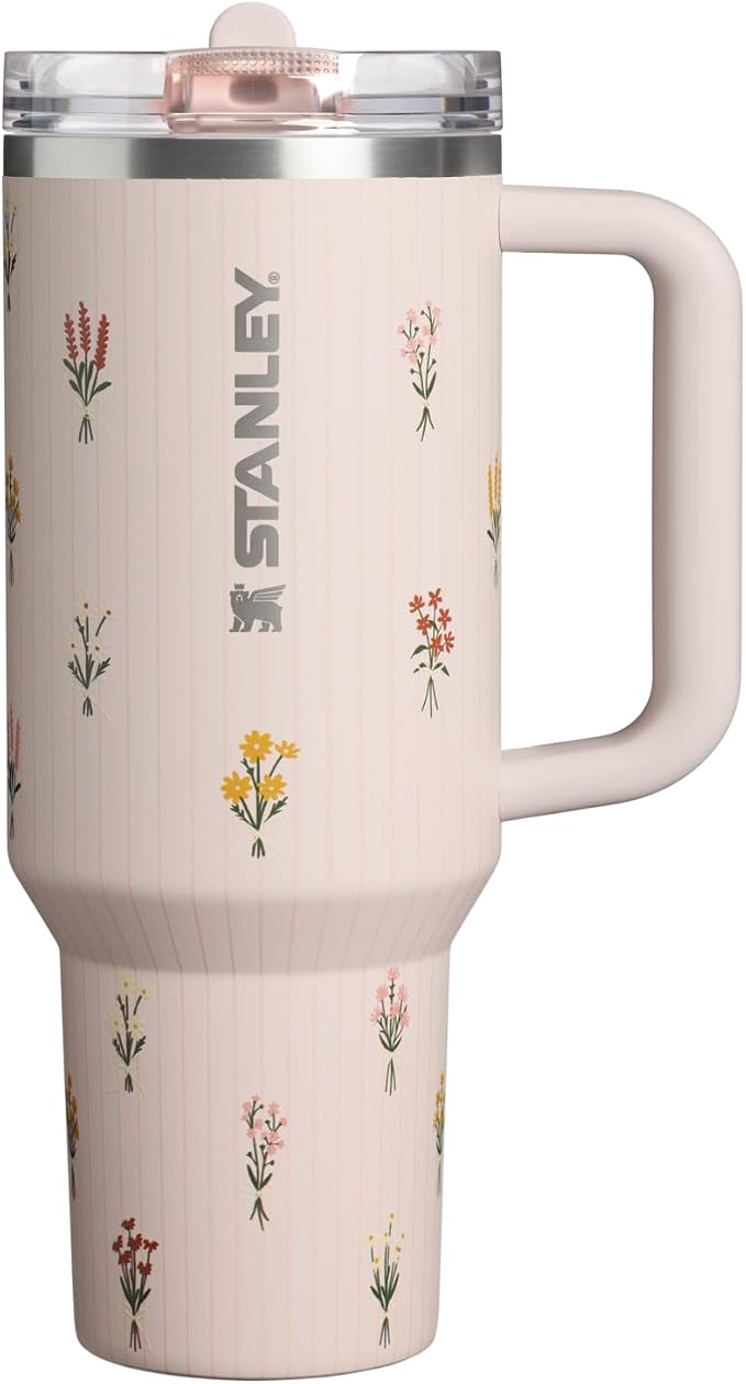 STANLEY Quencher ProTour Flipstraw Tumbler, 40 oz, Rose Quartz Bouquets | by Unknown