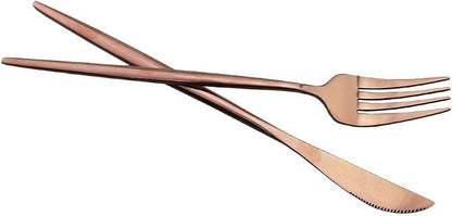 Rose Gold Silverware Set, JASHII 20-Piece Stainless Steel Flatware Cutlery Set - Image 6