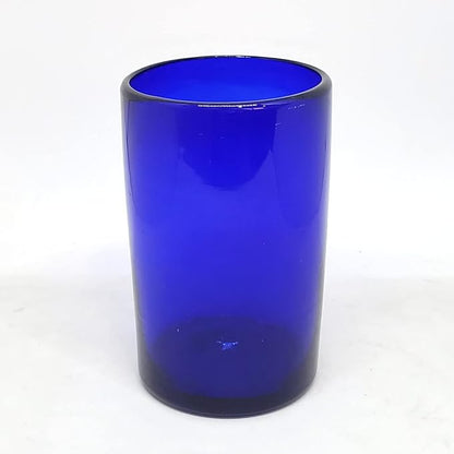 Solid Cobalt Blue 14 oz Drinking Glasses, Recycled Glass, Toxin-Free - Image 2