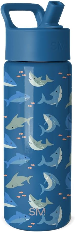 Simple Modern Kids Water Bottle & Toddler Cup | 18oz | Shark | Insulated by Unknown