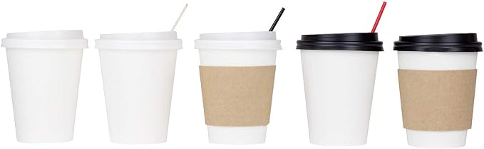 Karat 8oz Paper Hot Coffee Cups Disposable, Leak-Resistant Double Poly-Lined - Image 8