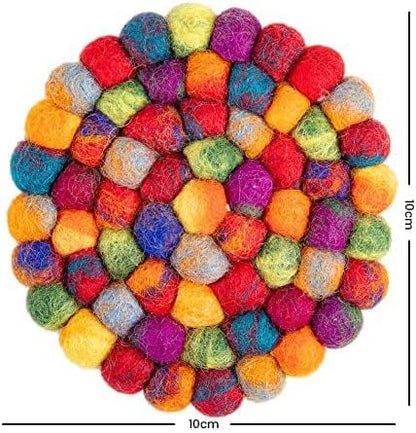Round Felt Ball Coasters - Image 6