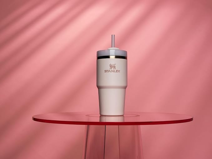 STANLEY Quencher H2.0 Flow State Tumbler, 20 oz, Rose Quartz 2.0 | Straw and - Image 6