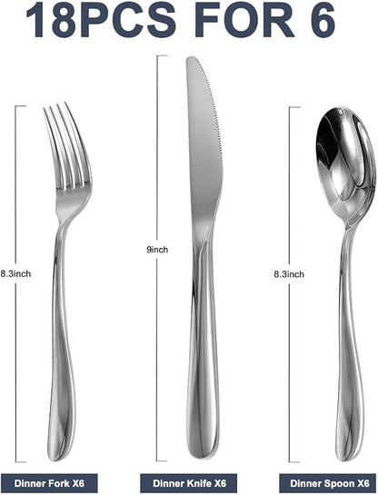 Stainless Steel 18PCS Dinner Set combo - Image 2
