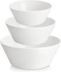 MALACASA White Serving Bowls Set of 3, Ceramic Mixing Bowl by MALACASA