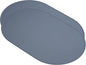 LINE+ARC Waterproof, Stain-Resistant, Heat-Safe Silicone Degrē Placemats (20.5x13, Set of 2 Stonewash) 3mm-High Rim Adults Babies Easy-to-Clean Washable Oval Modern Non-Slip Dining Table Mats