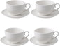12 oz Cappuccino Cups with Saucers, Ceramic Espresso Coffee Cups Set of 4 by FEENMAICeramicHome