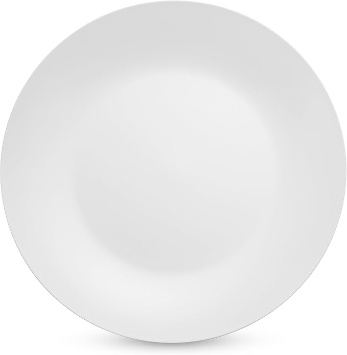 100 White Plastic Plates Set, Elegant Fancy Heavy Duty Disposable Plates - Image 4